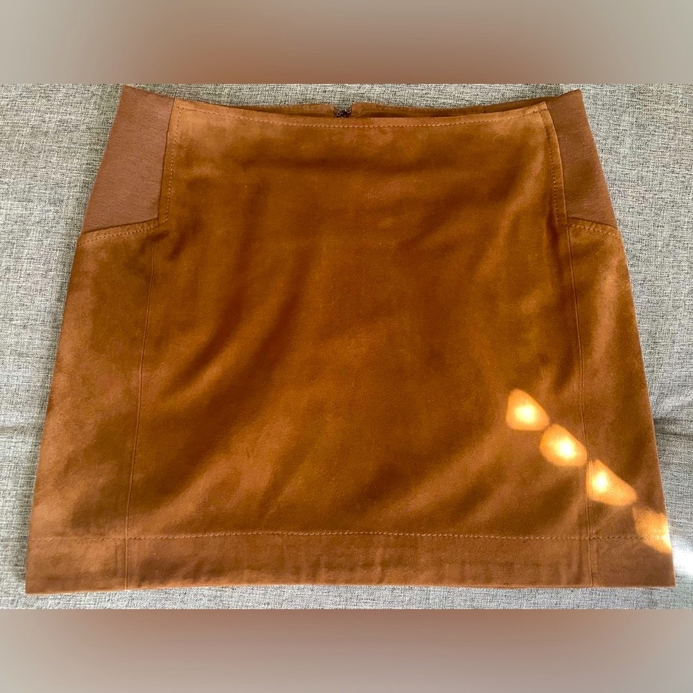 Brown suede BCBG miniskirt. Medium. Perfect for the holidays or dressing up!